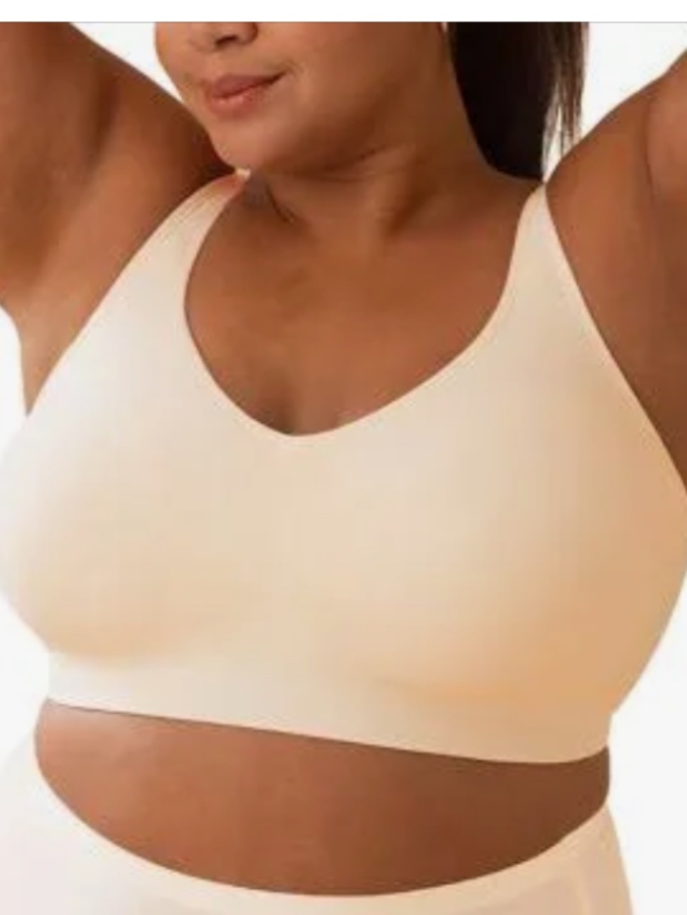 Shapermint Truekind® Daily Comfort Wireless Shaper Bra Sz 4XL Chai